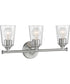 20"W Bransel 3-Light Vanity & Wall Brushed Nickel