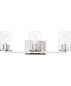 Sleek 3-Light Bath Vanity Satin Nickel