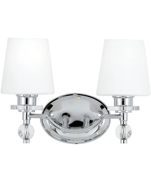 Hollister Medium 2-light Bath Light Polished Chrome