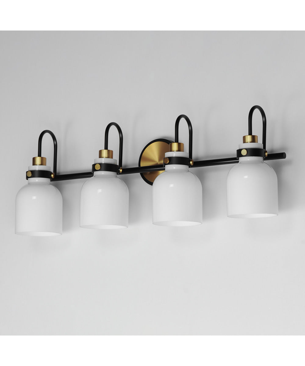Milk 4-Light Bath Vanity Satin Brass