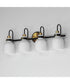 Milk 4-Light Bath Vanity Satin Brass