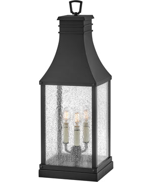 Beacon Hill 3-Light Large Pier Mount Lantern in Museum Black