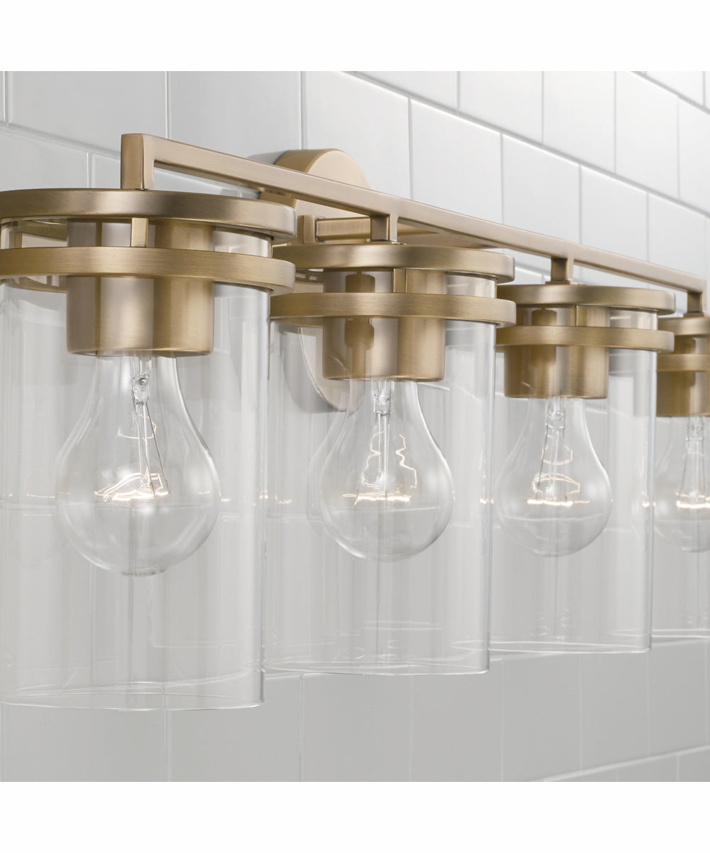 Fuller 4-Light Vanity Aged Brass