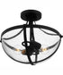 Antebellum Medium 2-light Semi Flush Mount Matte Black