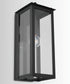 Hunt 1-Light Outdoor Wall Mount Rain or Shine - Black with Clear Glass