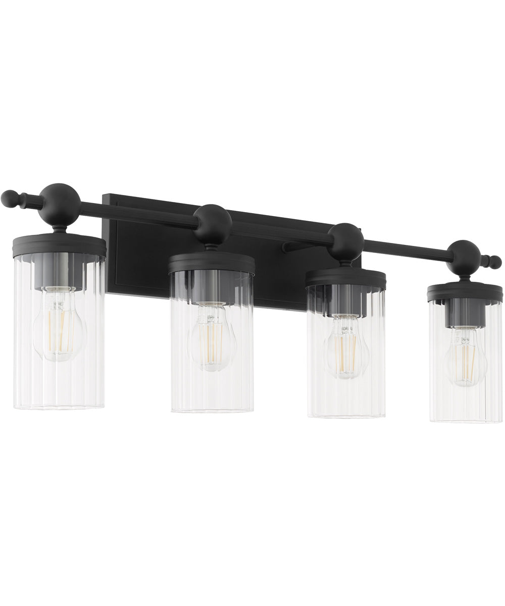 Tamara Day's Lee Boulevard 4-light Bath Vanity Light Matte Black