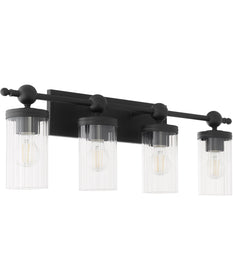 Tamara Day's Lee Boulevard 4-light Bath Vanity Light Matte Black
