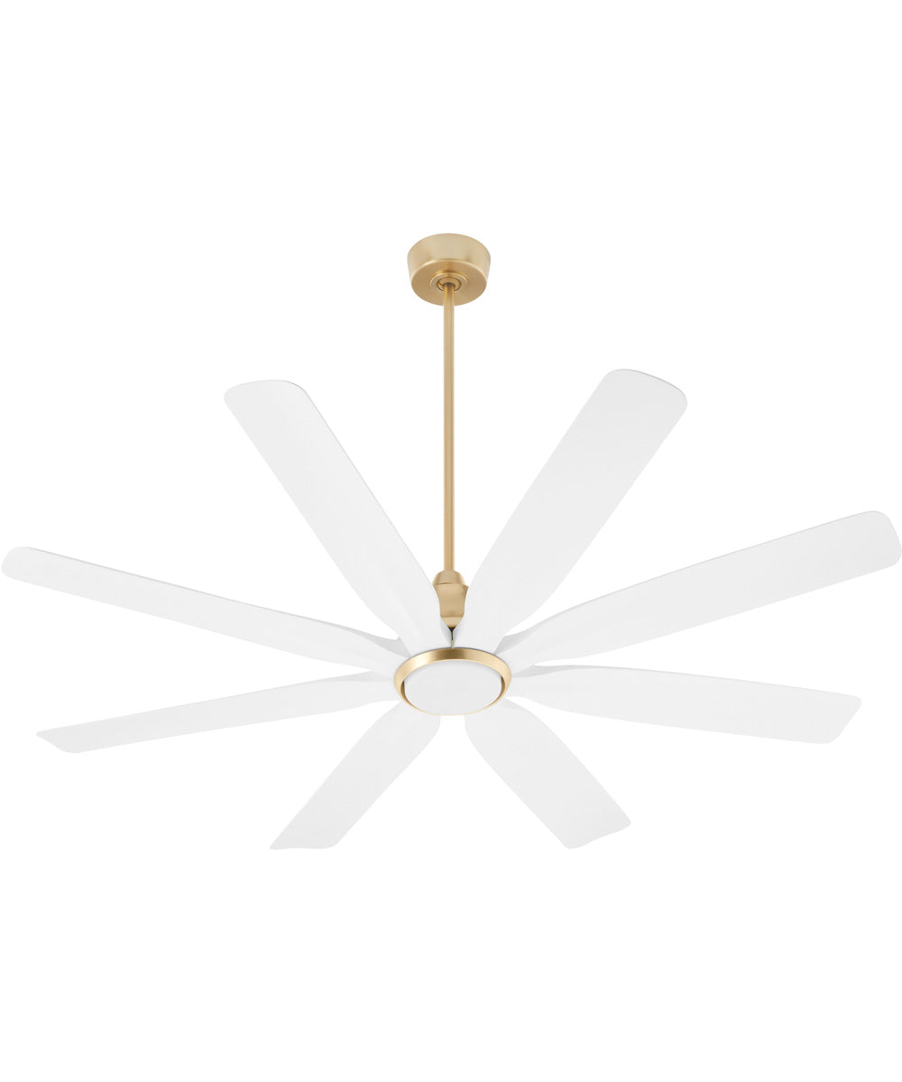 60" Rosales 1-light LED Patio Ceiling Fan Aged Brass