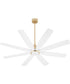 60" Rosales 1-light LED Patio Ceiling Fan Aged Brass