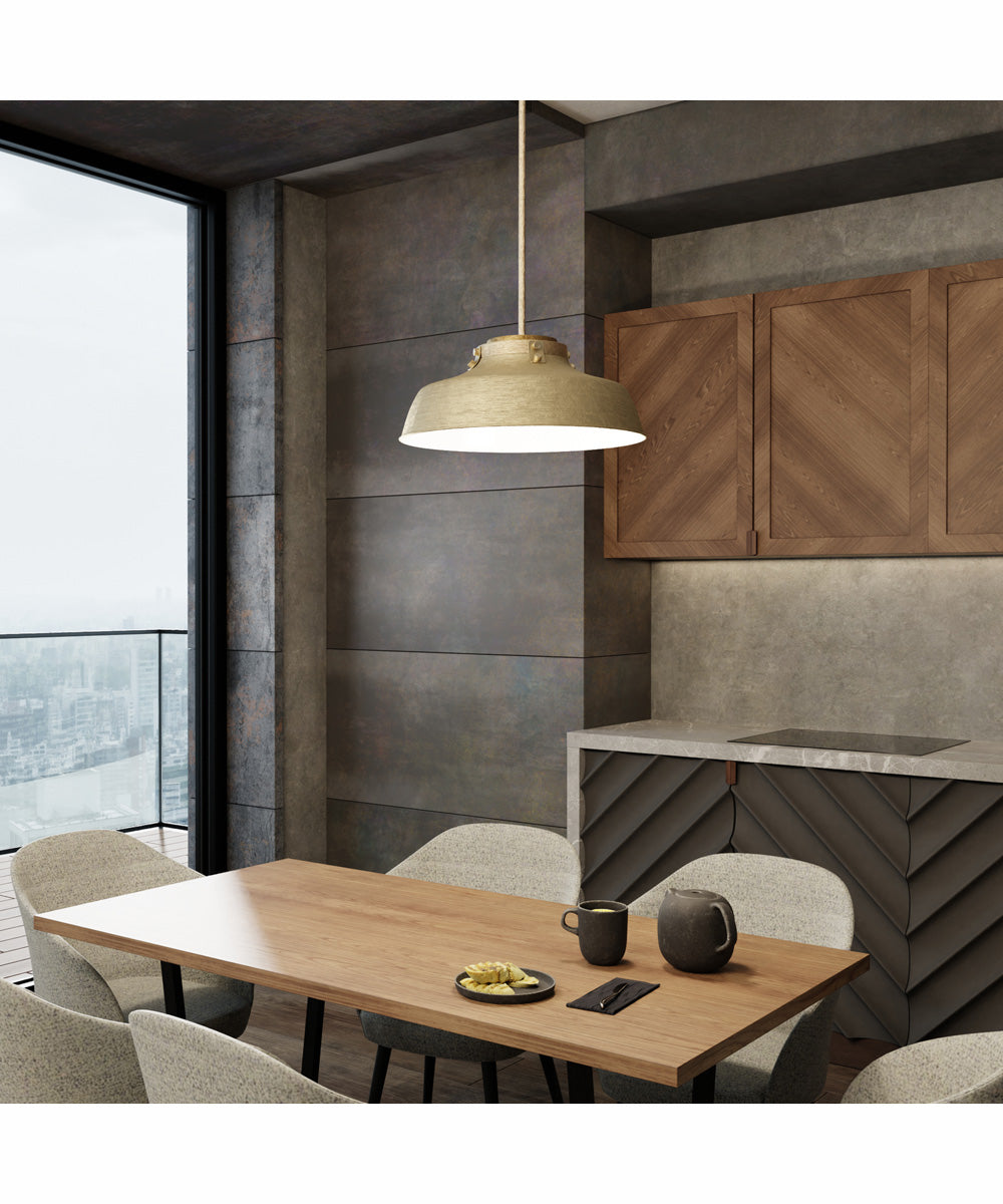 Oakwood 1-Light Pendant Aged Brass