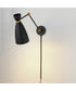 Carillon Articulating Wall Sconce Black / Satin Brass