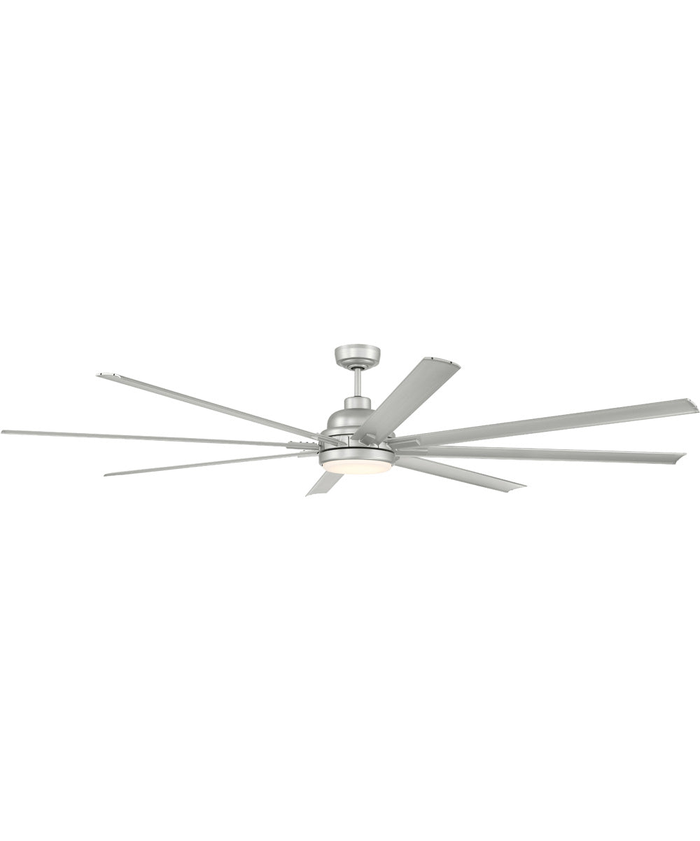 Rush 84" 1-Light Ceiling Fan (Blades Included) Painted Nickel