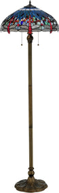 60"H Tiffany Hanginghead Dragonfly Floor Lamp