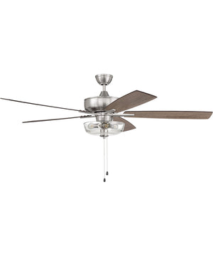 60" Super Pro 101 Clear Bowl Light Kit 3-Light A - series Ceiling Fan (Blades Included) Brushed Polished Nickel