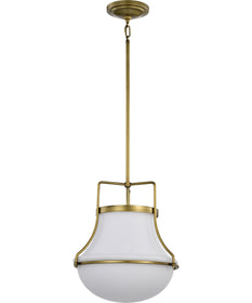 Valdora 1-Light Pendant Natural Brass