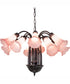 24" Wide Pink Tiffany Pond Lily 12 Light Chandelier