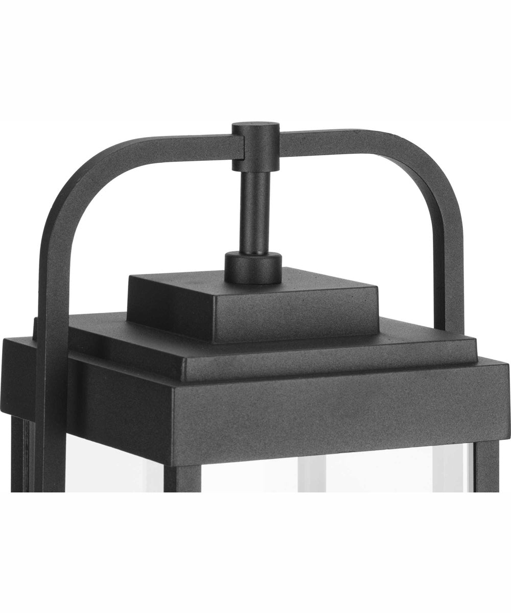 Walcott 1-Light Modern Farmhouse Outdoor Post Lantern Textured Black