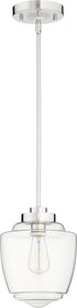 9"W 1-light Pendant Polished Nickel
