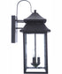 Crossbend 3-Light Outdoor Wall Lantern Matte Black
