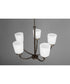 West Village 5-Light Etched Double Prismatic Glass Farmhouse Chandelier Light Antique Bronze