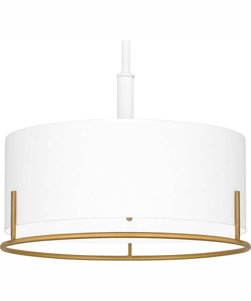 Quoizel Pendant Large 3-light Pendant White