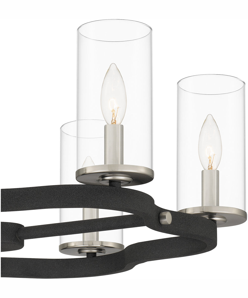 Daverty 6-light Chandelier Mottled Black