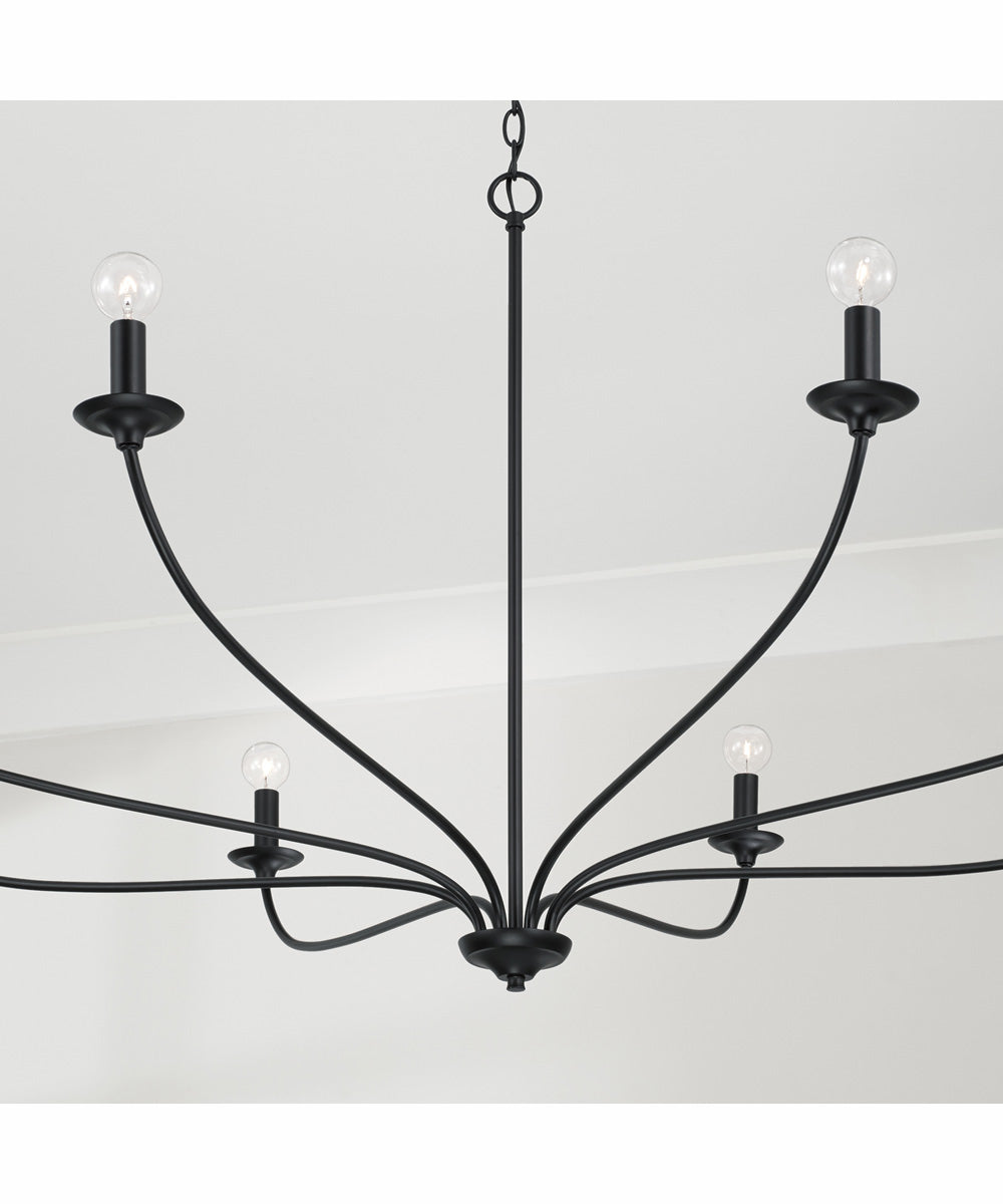 Dolan 8-Light Chandelier Matte Black