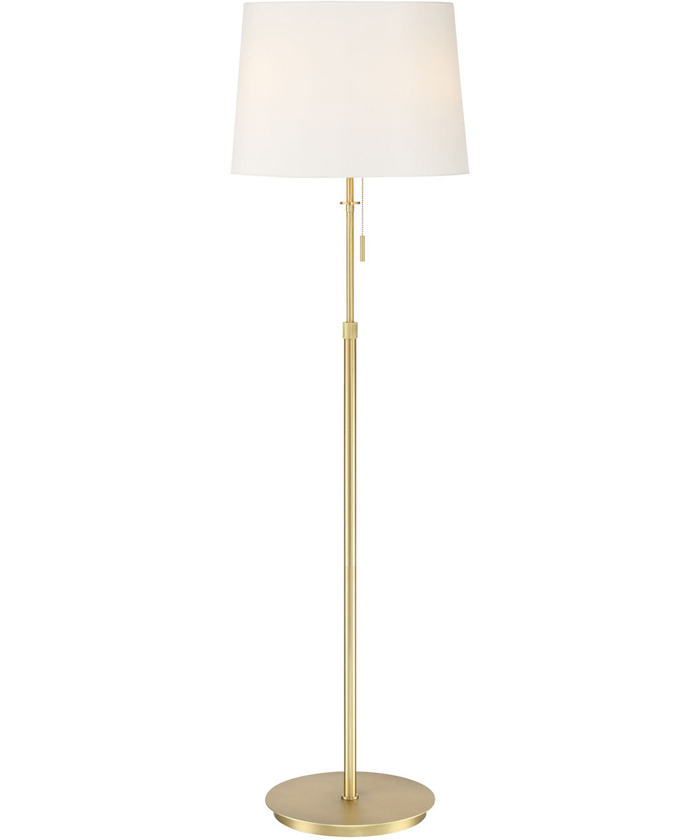 X3 3-Light  Floor Lamp Satin Brass / White Shade