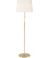 X3 3-Light  Floor Lamp Satin Brass / White Shade