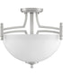 Billingsley Medium 2-light Semi Flush Mount Brushed Nickel