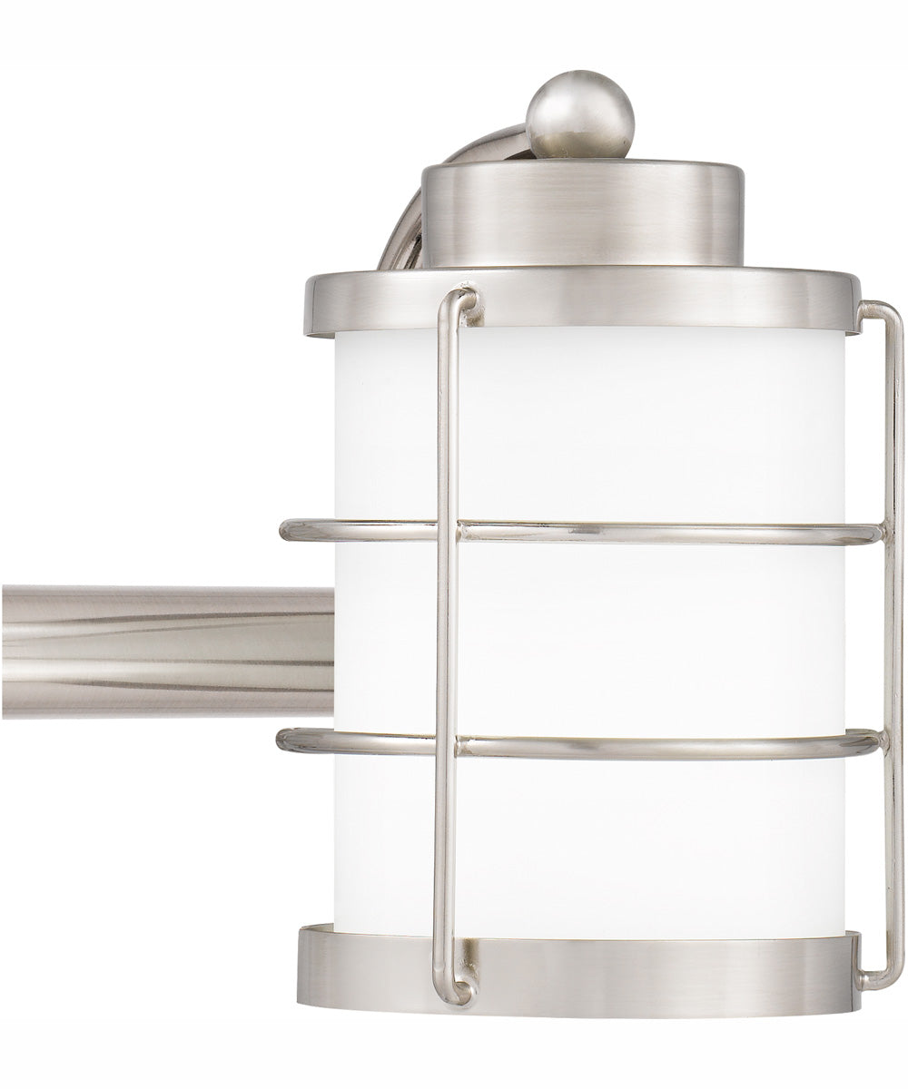 Hazlett Large 3-light Bath Light Brushed Nickel
