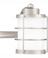 Hazlett Large 3-light Bath Light Brushed Nickel
