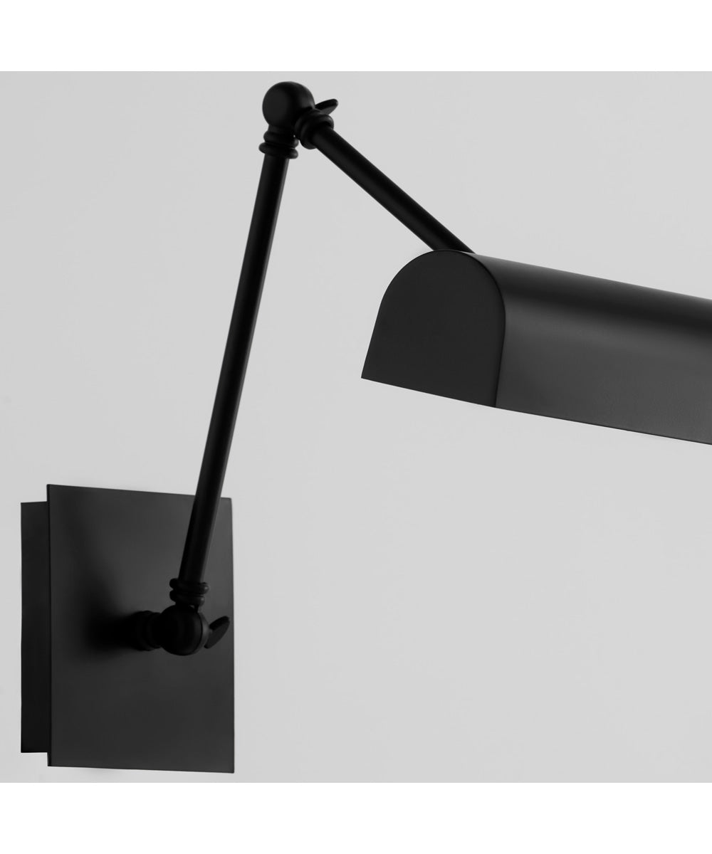 2-light Wall Mount Light Fixture Matte Black