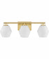Copeland 3-Light Vanity Mid-Century Modern Vanity Light Brushed Gold