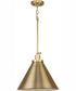 Hinton 1-Light Modern Farmhouse Pendant Vintage Brass