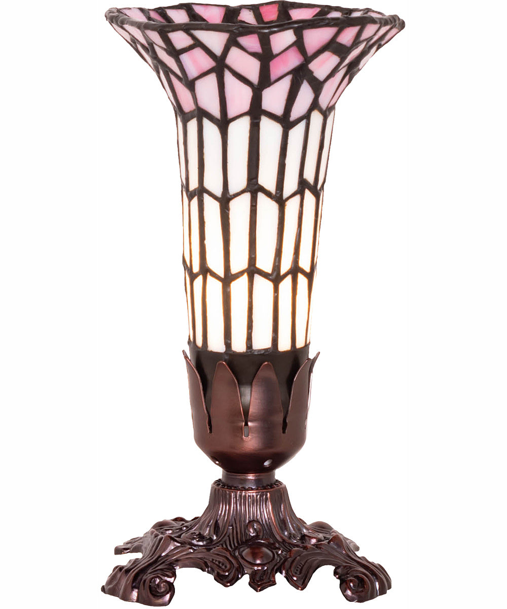 8" High Stained Glass Pond Lily Victorian Accent Lamp