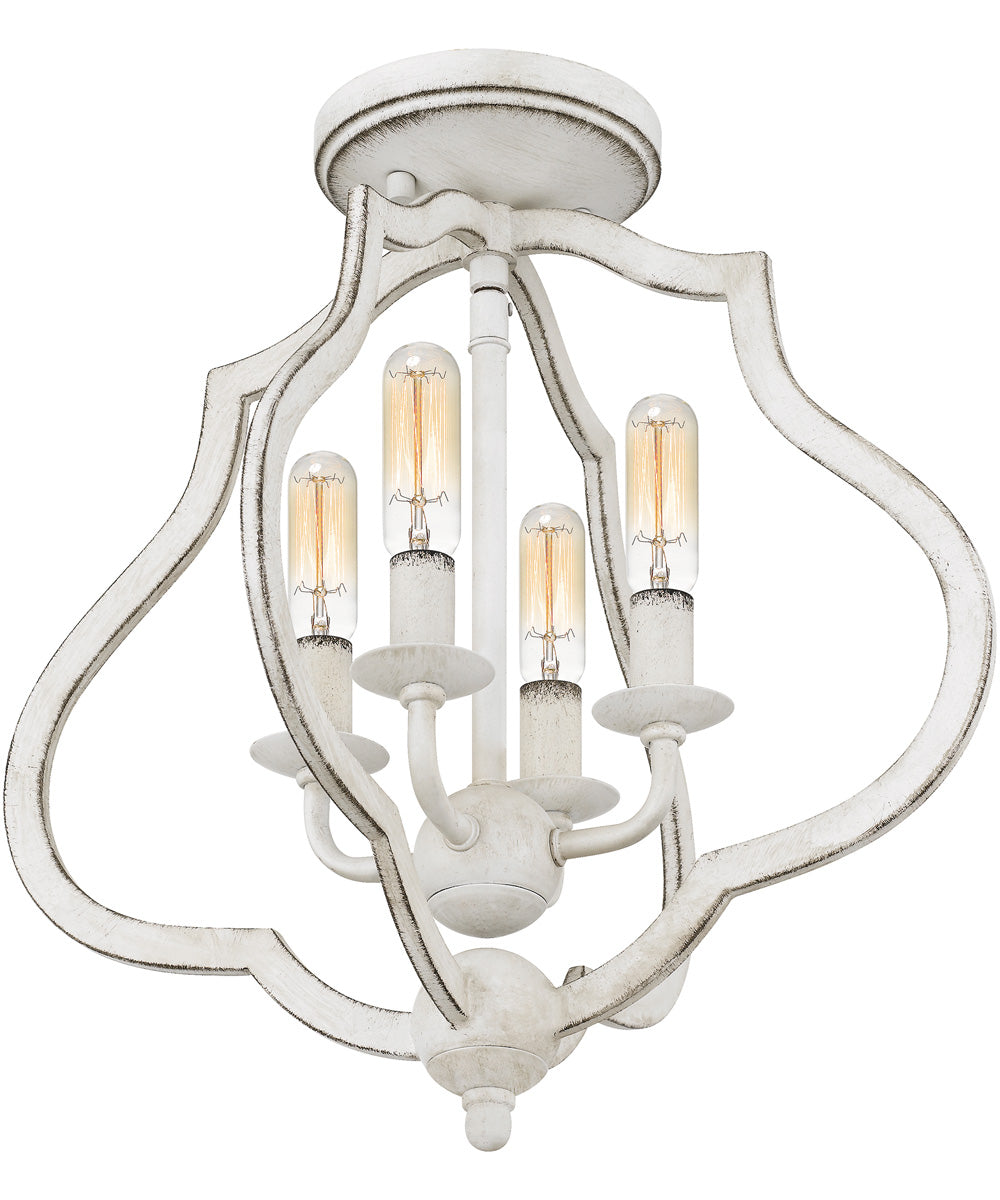 O'Keefe 4-light Semi Flush Mount Antique White