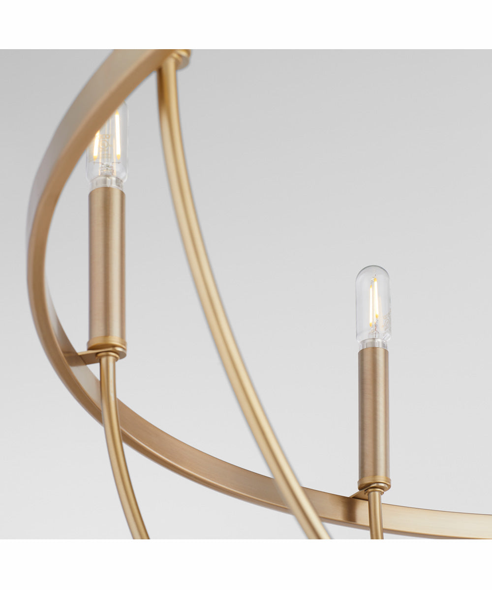 Tribute 8-light Chandelier Aged Brass