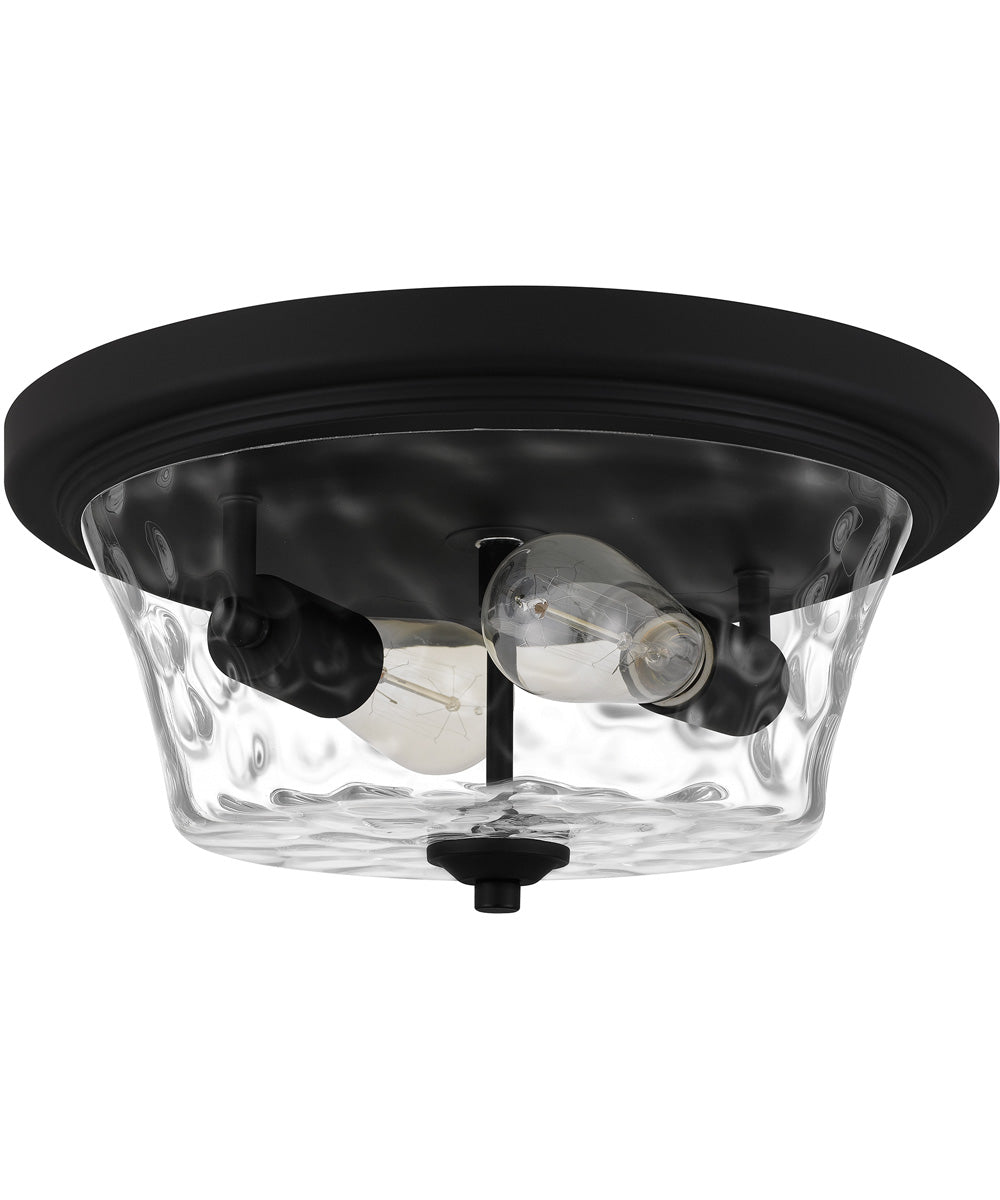 Acacia 2-light Flush Mount Matte Black