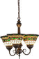 20"W Tiffany Roman 3 Light Chandelier