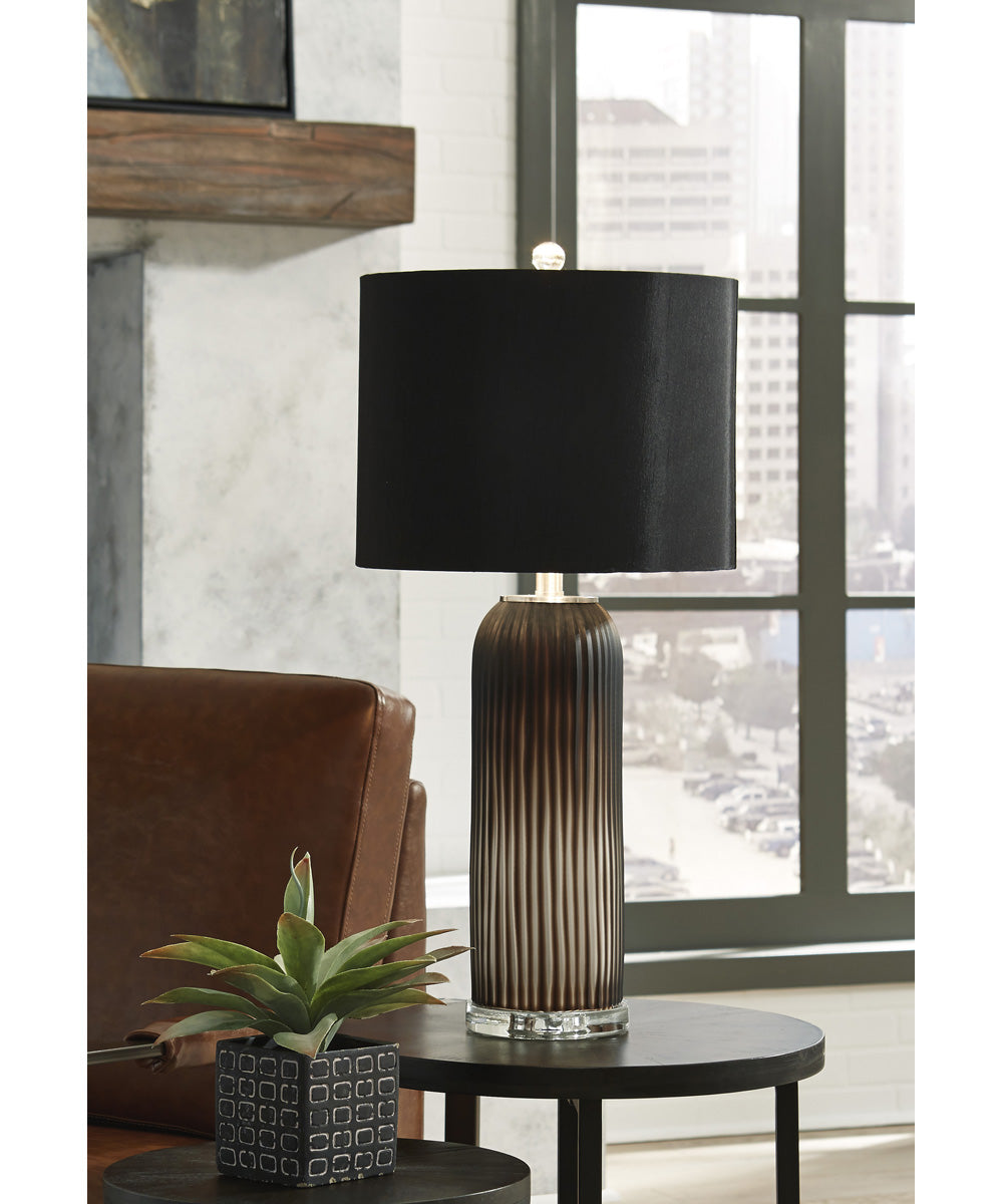 Abaness Glass Table Lamp (2/CN) Black