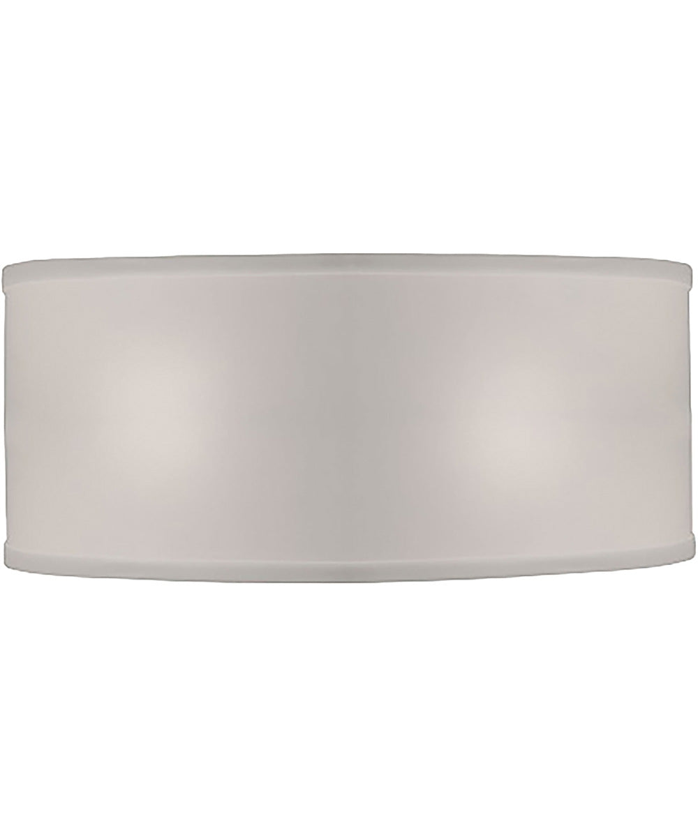 18x18x8 White Camelot Shallow Drum Hardback Lampshade