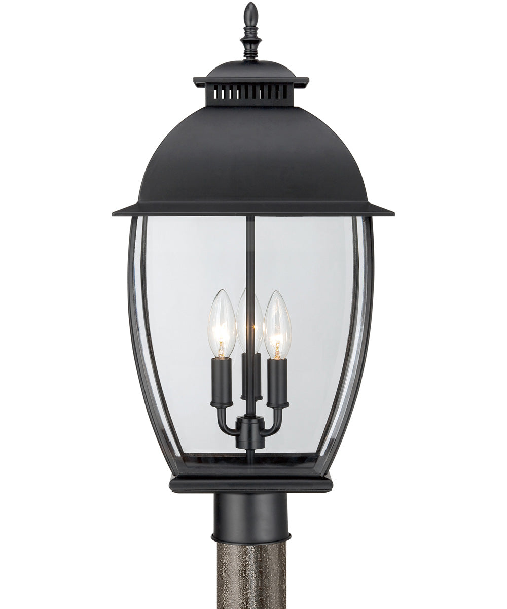 Bain Large 3-light Outdoor Post Light Mystic Black