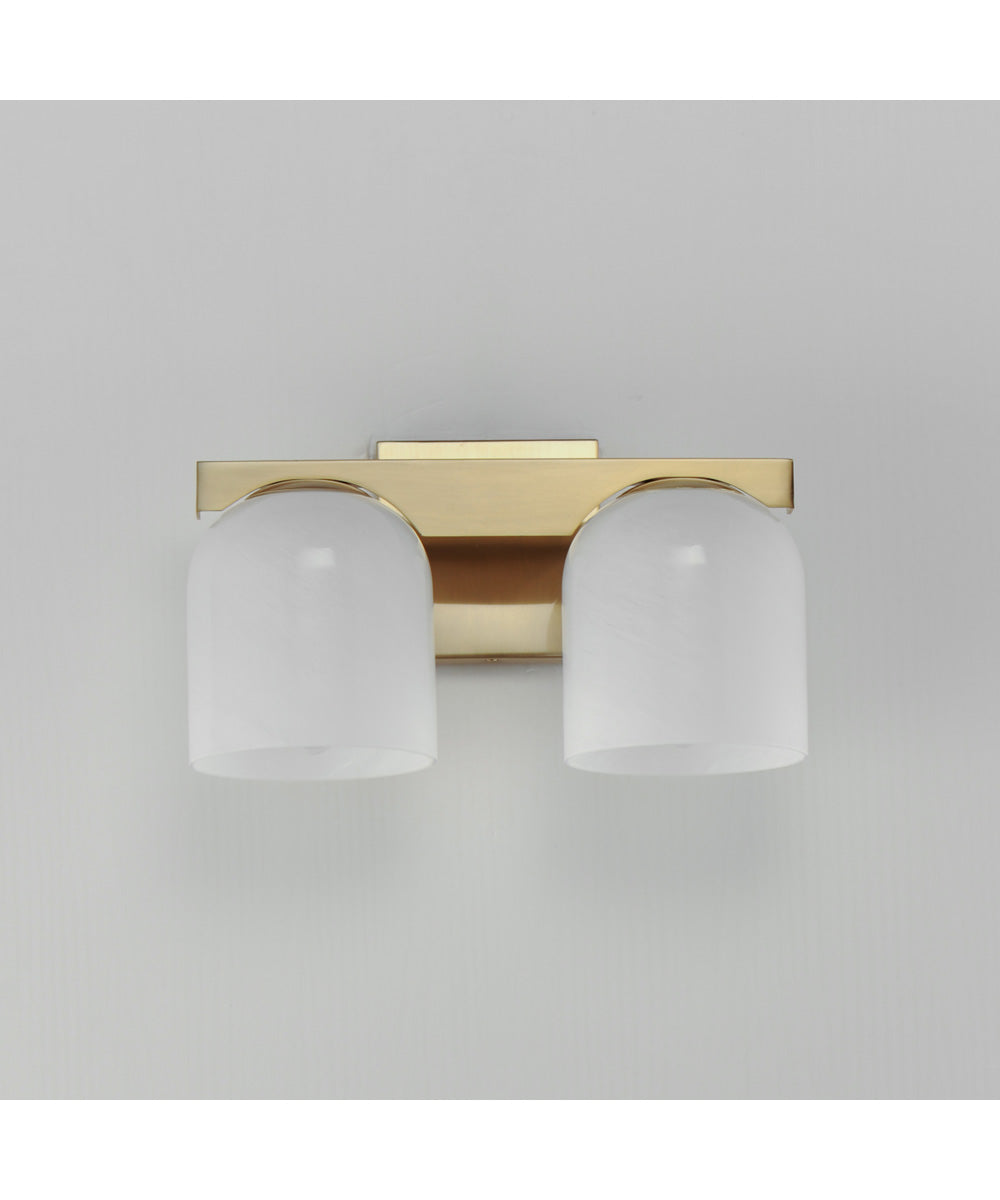 Scoop 2-Light Bath Vanity Natural Aged Brass