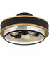 Quoizel Semi-Flush Mount Medium 3-light Semi Flush Mount Earth Black