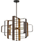 Linked 5-Light Pendant Aged Bronze Brushed