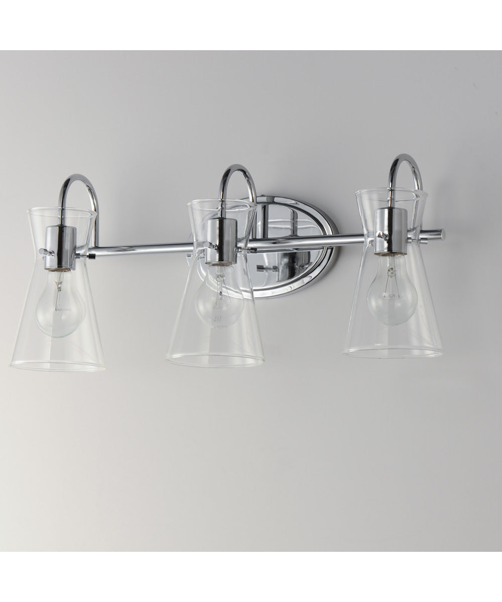 Ava 3-Light Bath Vanity Polished Chrome