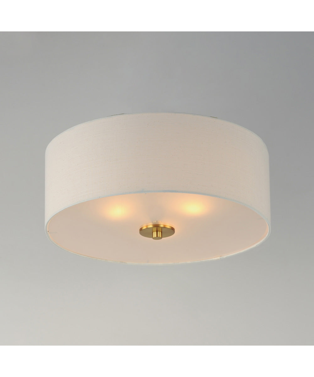 Bongo 3-Light Flush Mount Natural Aged Brass