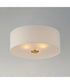 Bongo 3-Light Flush Mount Natural Aged Brass