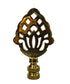 Polished Brass Acorn Silhouette Lamp Finial 3"h